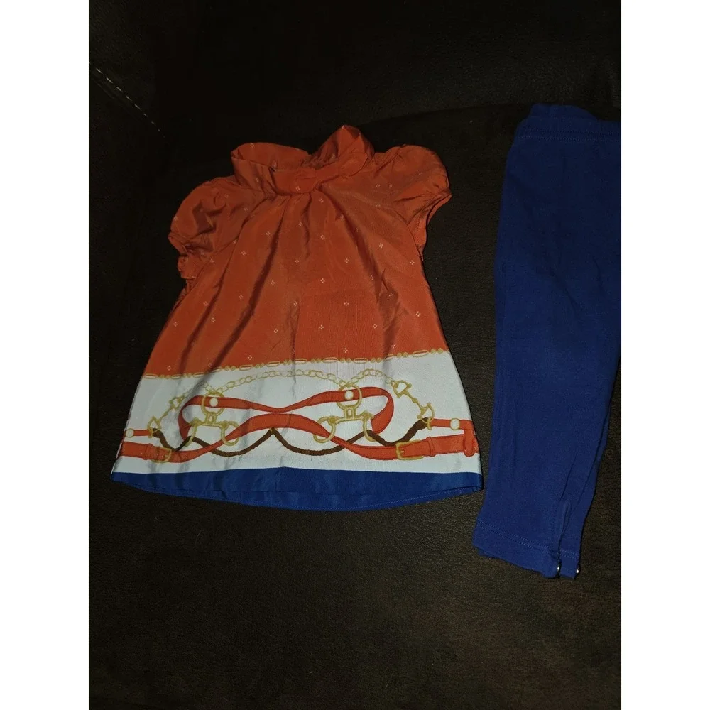 Janie and jack a girl and her horse top and leggings size 6 12 months